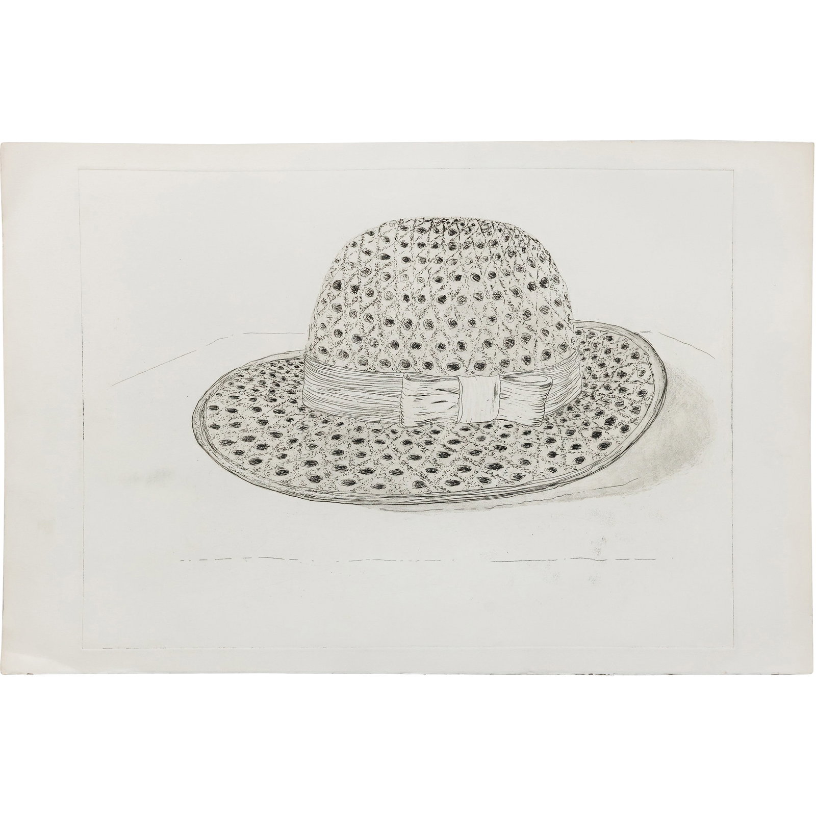 Unsigned Lithograph from Estate of Peter Passuntino [b. 1936 Illinois / France] Summer Hat (1 of 10)