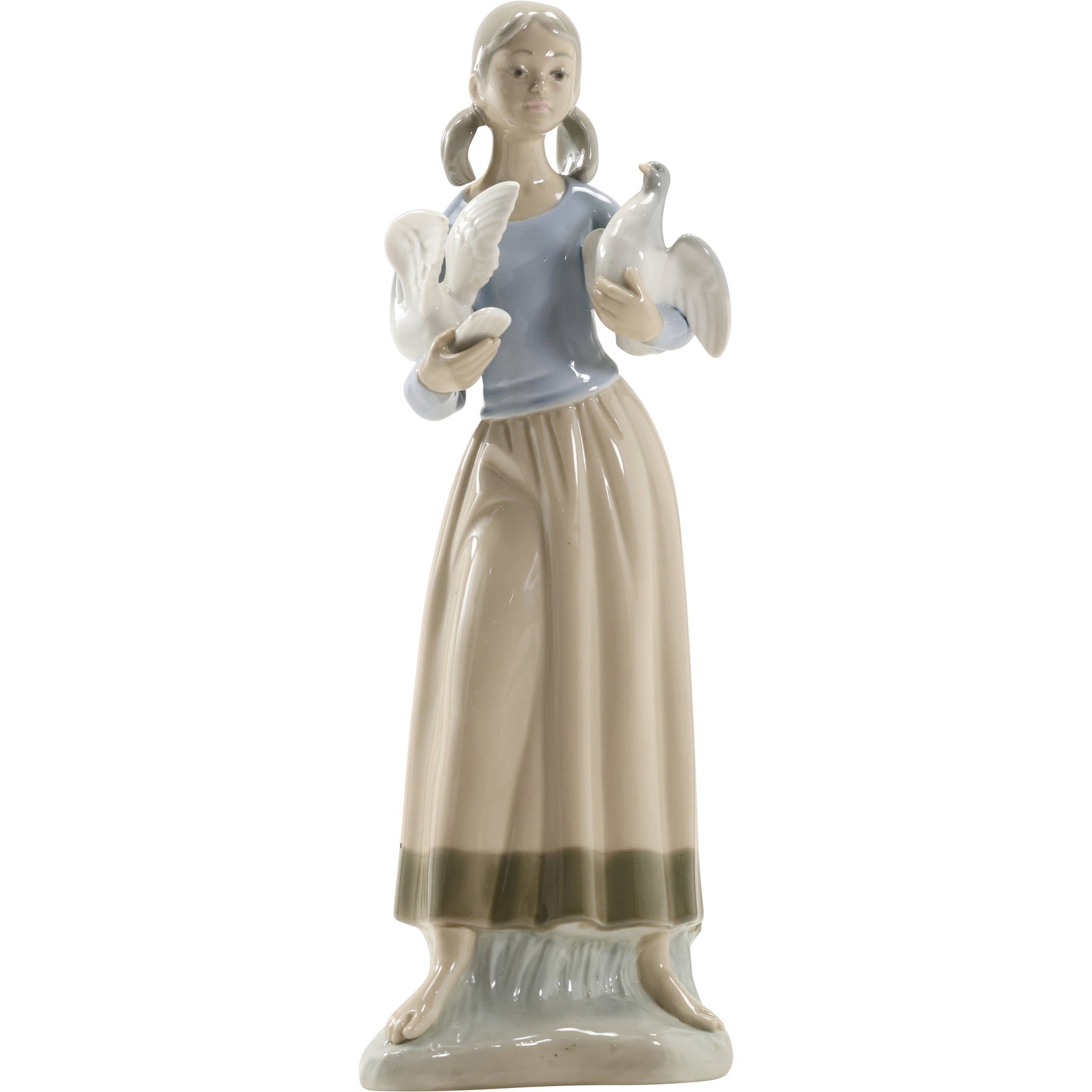 Vintage 1982 Zaphir Lladro “Girl With Doves” Large Size 14 in. height - RARE - No Box (1 of 18)