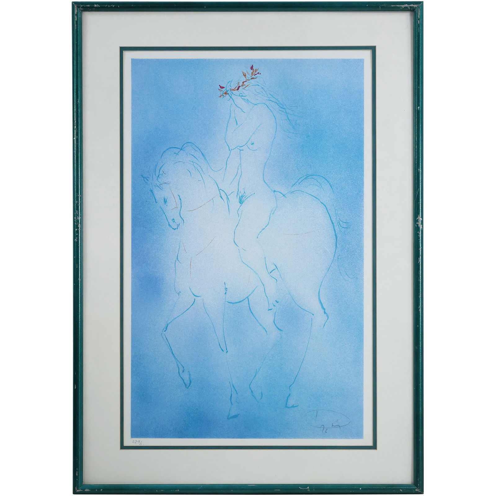 Laszlo Dus Signed Lithograph "Lady Godiva", Numbered 229/300, Framed (1 of 16)