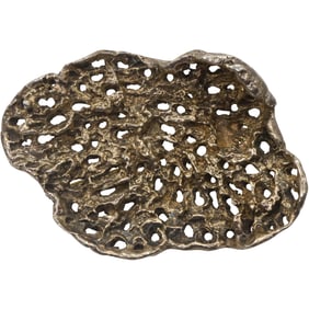 Unsigned Sterling Silver 28.2 grams "Free Form - Mod Organic" Pin, 2 1/4 in. x 1 1/2 in.