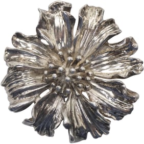 TIFFANY & CO .925 Sterling Silver 14 grams Vintage Tiffany Marigold Pin 1 1/2 in.