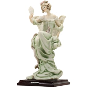 Vintage 1987 Giuseppe Armani Lady With Mirror Sculpture 13 inches height x 6 in. wide