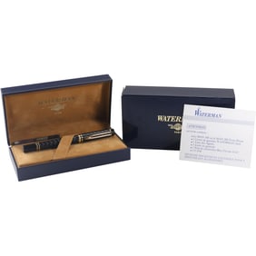 Waterman Paris 18K Gold Tip Pen in Original Box 6 3/4 in. x 3 1/2 in. x 1 5/8 in.