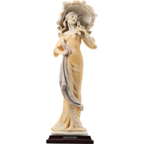 Giuseppe Armani Porcelain Figurine LADY WITH UMBRELLA , 14.75 inches height x 4.5 in. wide