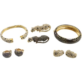 8 Piece Assorted: Kenneth Lane Rhinestone Snake Cuff Bracelet 2 7/8 in. x 2 3/8 in. x 3/8 in.;
