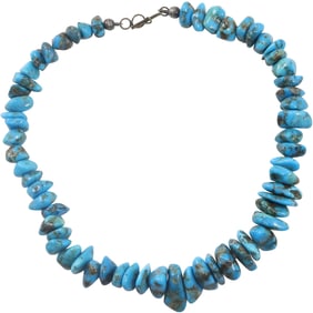 Turquoise Small Chunky Necklace 16 inches length x 1 in.