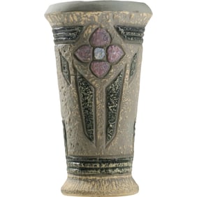 Vintage Roseville Pottery Mostique Vase 8 in. height, Arts and Crafts