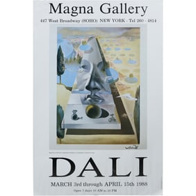 Salvador Dali Exhibition Poster Magna Gallery 1988, Unframed