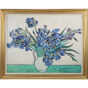 Irises 1890 Vincent Van Gogh Reproduction Print, Framed