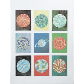 Vintage Visual Arts Color Poster "Planets" 30 in. x 22.5 in.