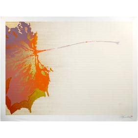 Frederick Joseph Tymoshenko Lithograph of an Autumn Leaf Signed Illegible #105/257 ; 38 in. x 50 in.