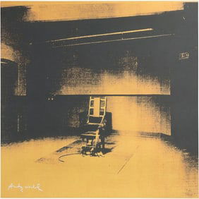 Andy Warhol, Print, "Electric Chair" Bears Signature in Plate, 23.75 in. x 23.75 in.