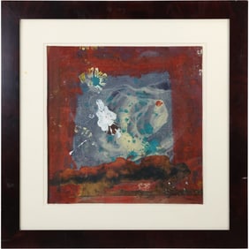 Jamali (Born 1944) New York, Florida / India; Avant Garde Abstract Oil Painting Framed