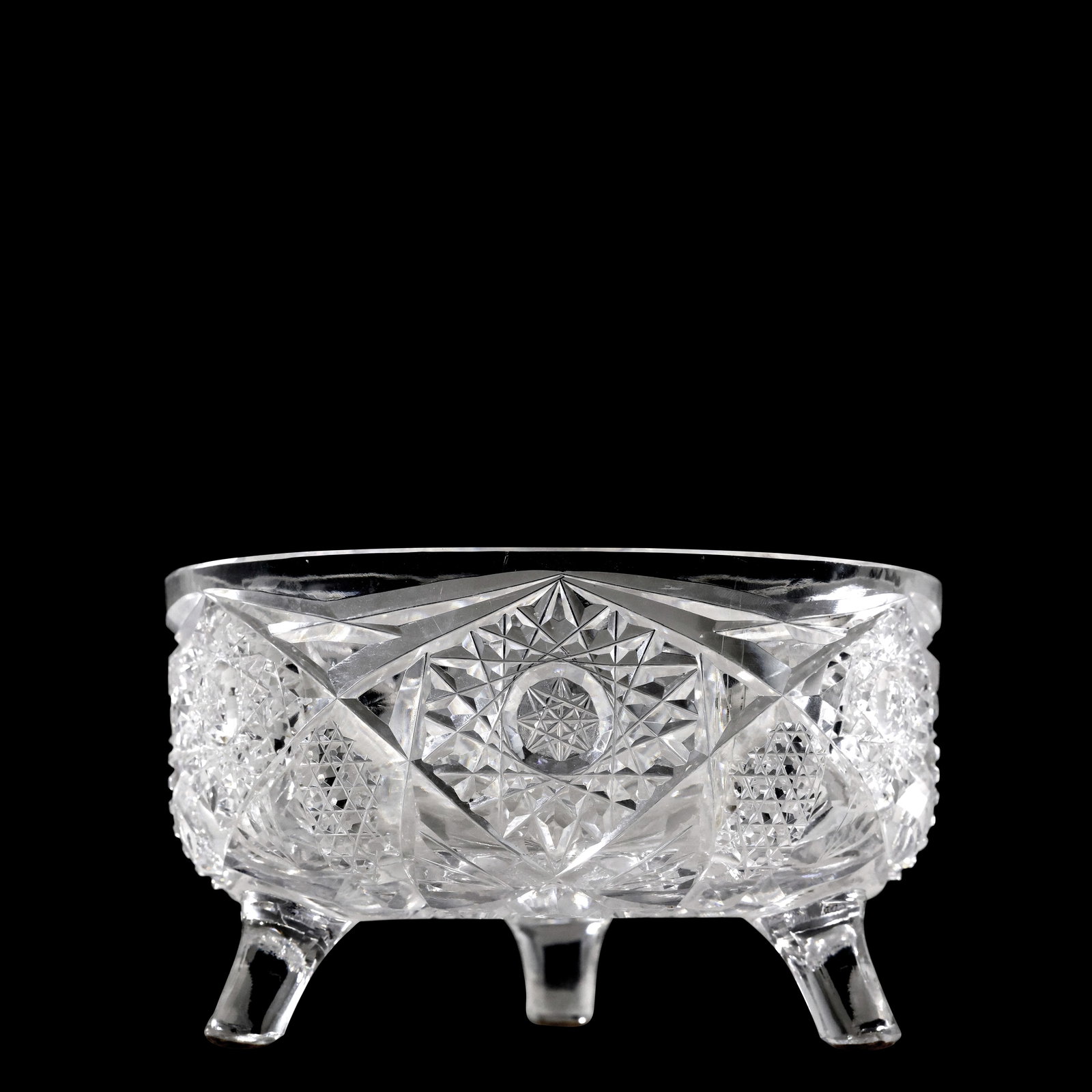 American Brilliant Cut Glass Footed Bowl (1 of 20)