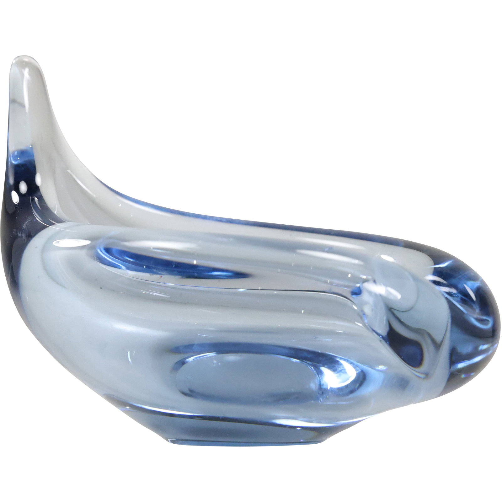 Vintage Holmegaard Signed Per Lütken Mid Century Aqua Light Blue Glass Ashtray: Vintage Holmegaard Signed Per Lütken Mid Century Aqua Light Blue Glass Ashtray. size: 4 h , 5.25 w S:B