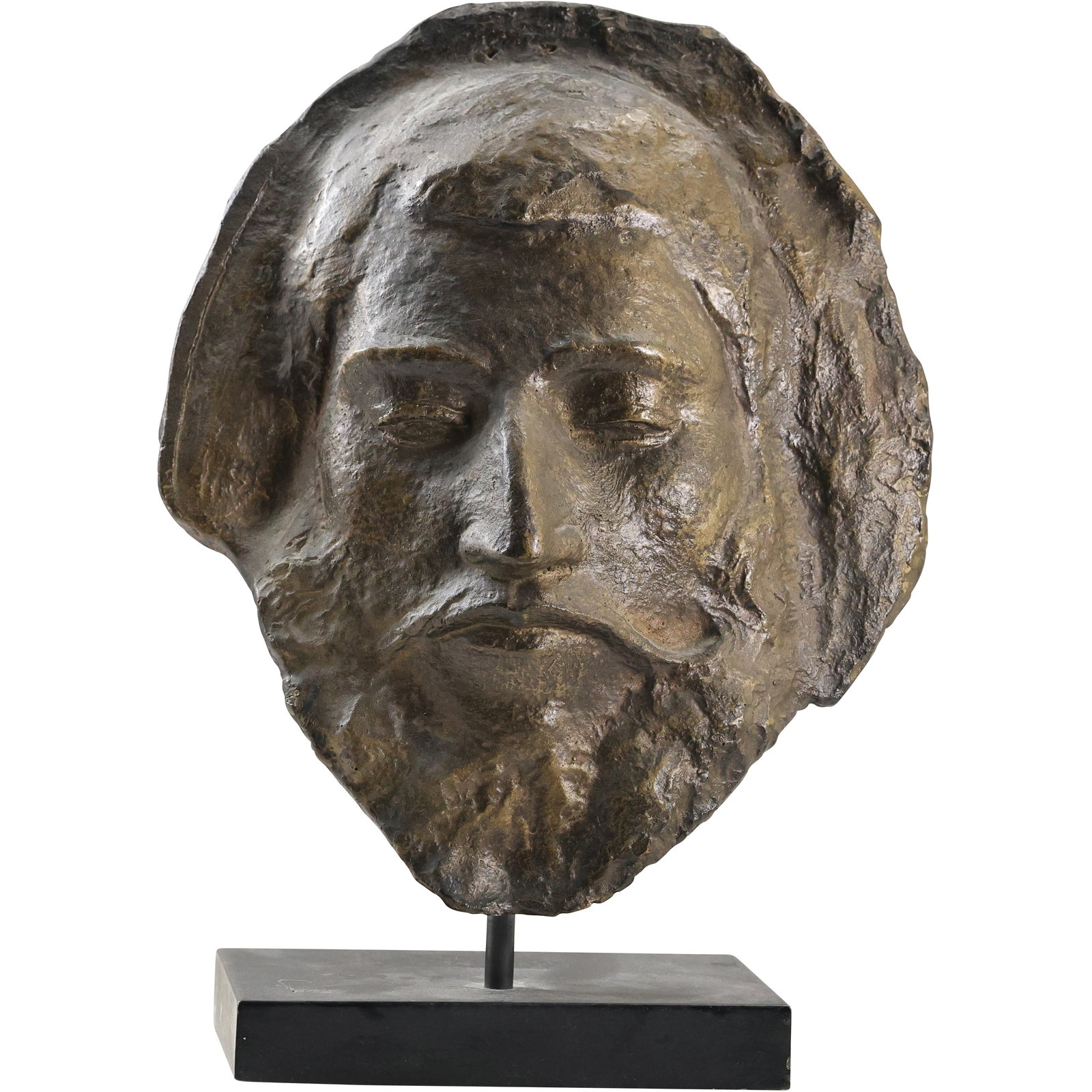 Vintage Paul Gauguin Death Mask Heavy Cast Resin Silhouette Face Statue 12 in. height x 8.5 in. (1 of 13)