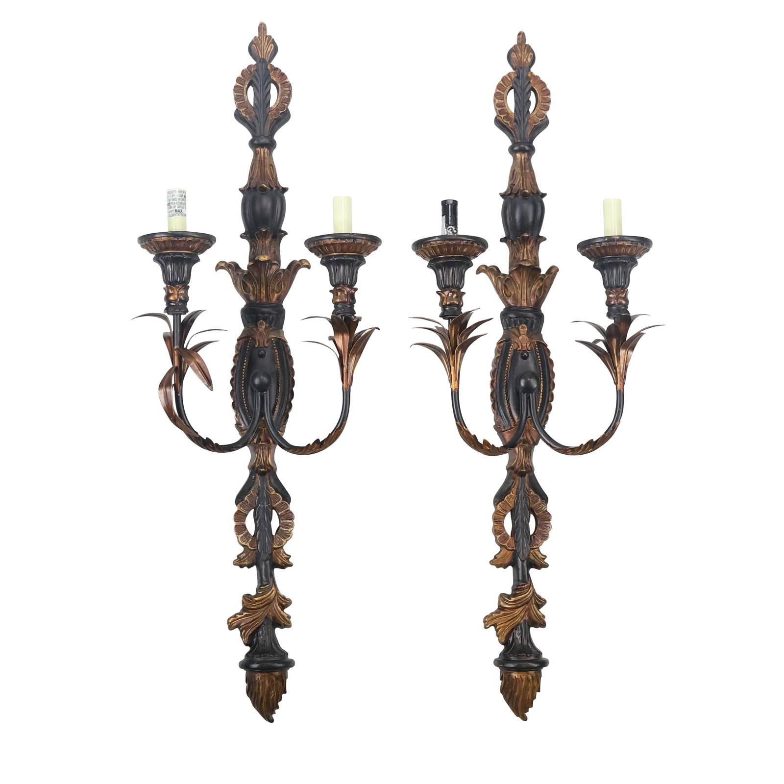 Pair Contemporary Decorative Wall Sconces, Electric,  2-Light, 33.5 in. length x 12 in. wide (1 of 14)