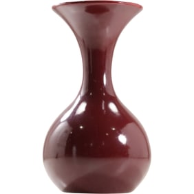 REDWING Pottery Ox Blood Glazed Vase 8 in. height x 4.5 in wide