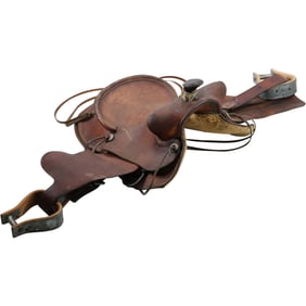 Leather Western Saddle 12 in. x 18 in. x 16 in.