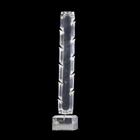 Astrolite Lucite Tall Mid-Century Modern Skyscraper Tower Sculpture 20.5 in. height x 3.5 in. wide