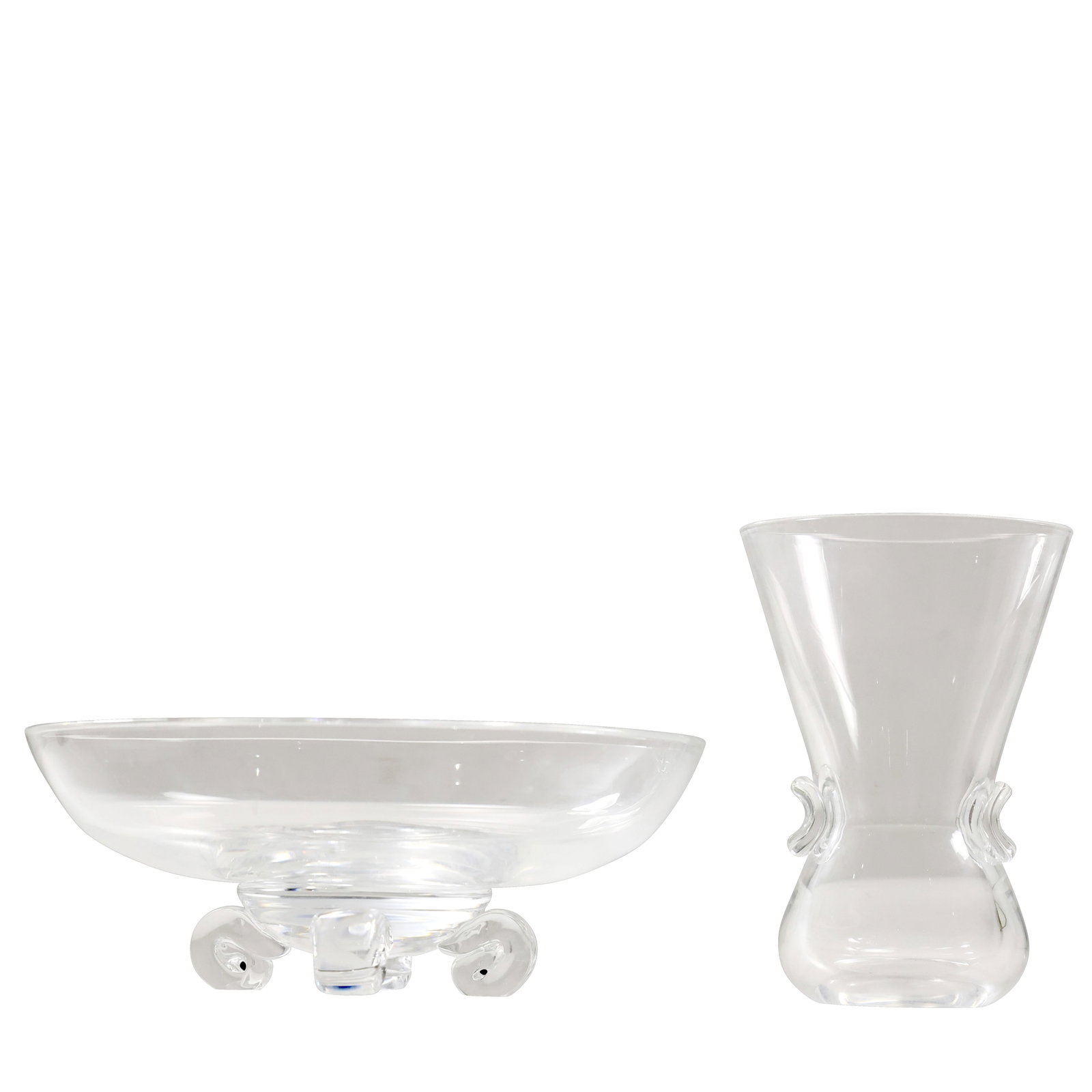 2 Signed STEUBEN Crystal Glass Bowl and Vase (1 of 13)