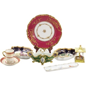 Estate Grouping 8 Assorted LIMOGES FRANCE FINE PORCELAIN Various Items - SEE PICTURES