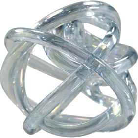 Modern Design Glass Knot Sculpture 5.5 in. x 6 in.
