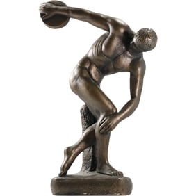 Austin Productions 1970 Nude Male Olympic Disc Thrower 18.5 in. height x 12 in. wide