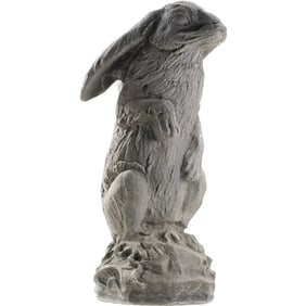 Outdoor Garden RABBIT Statue in Hard Composition 18.5 inches height x 9 in. wide