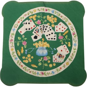 Petti Point Table Top Cover "Playing Cards" 32 inches x 31 inches