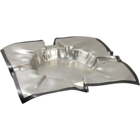 Brutalist BORIS BALLY Metal Bowl 1992 RO-B0 bally 2d 3d, 15 in. x 15 in.