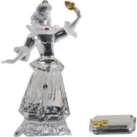 Swarovski Crystal 2000 Masquerade Columbine Figurine With Show Plaque