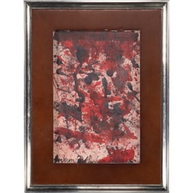 Jackson Pollock, Mixed Media on Paper, Bears Signature, Framed, NYC Private Collection, Selling