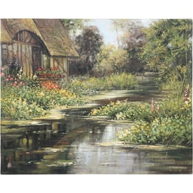 after Louis Aston Knight (1873 - 1948) Summer Afternoon, Normandy, 20th C. Oil on Canvas Painting