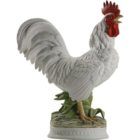 Large Ceramic Rooster Figure Sculpture by Andrea 11.5 inches height x 8.5 in. wide