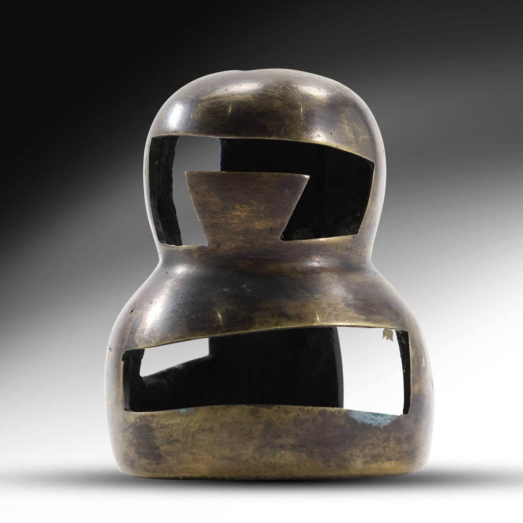 Mathias Goeritz Brutalist Modernist Bronze Statue Sculpture Signed "M G", Good Patina (1 of 13)