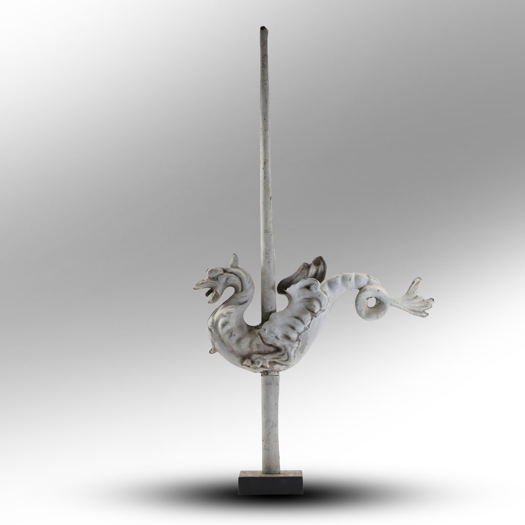 Folk Art Griffin / Serpent Shaped Zinc Figural Weathervane / Finial. French c. 1870; 33.5 in. height (1 of 19)