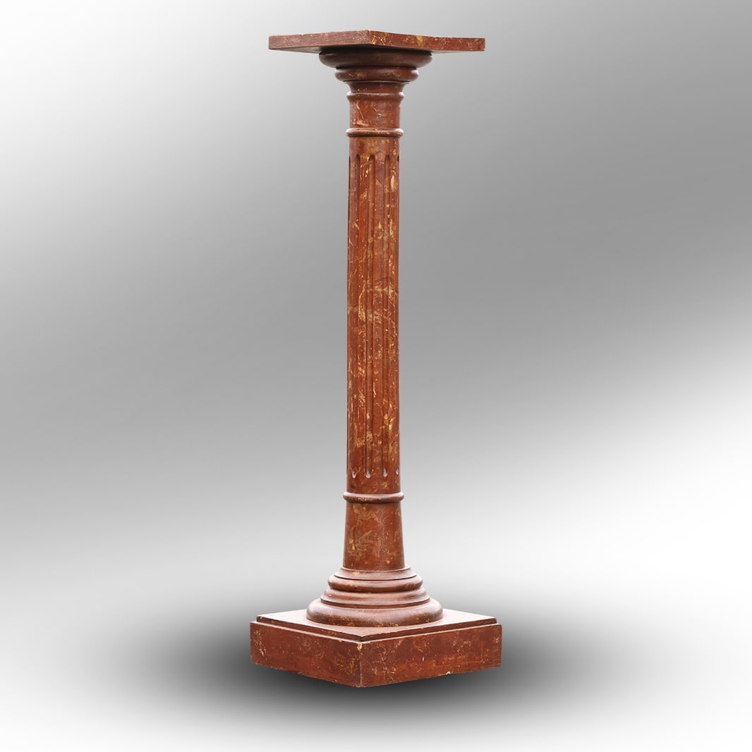 Vintage Classical Wooden Reeded Column Pedestal 45.25 in. height x 13 in. wide (1 of 16)