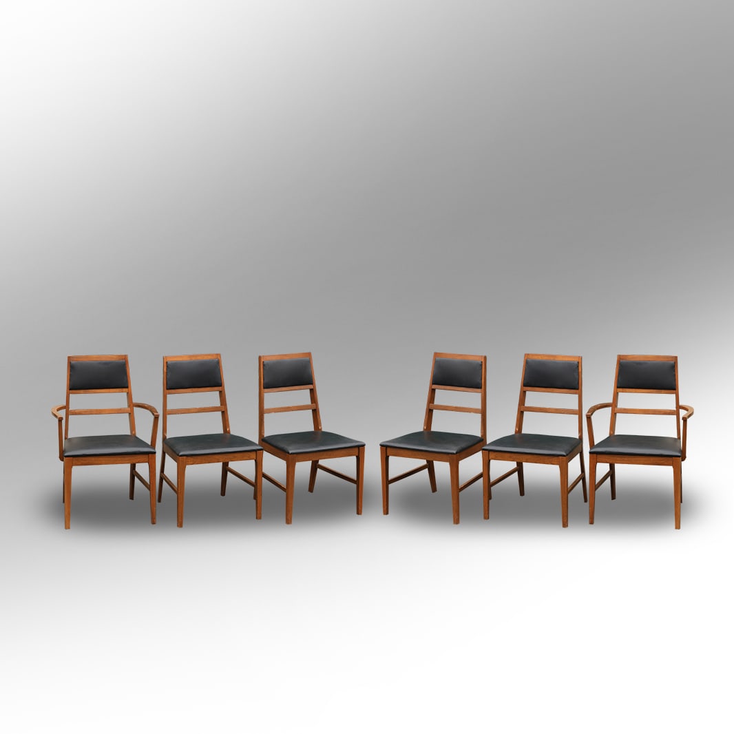 Mid-Century Modern Kai Lyngfeldt Larsen Dining Chairs for Duran, 4 Straight and 2 Arm Chairs (1 of 16)