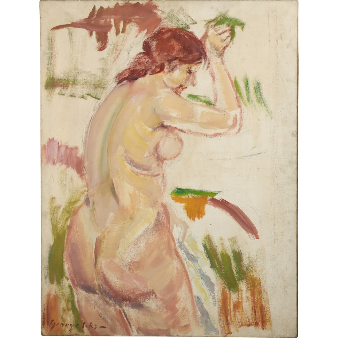 George Luks; American Oil "Burlesque Dancer" Signed (1 of 10)