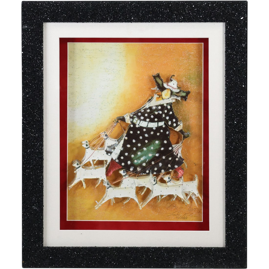 Michael Kerman "Lots of Dots", 3D Mixed Media & Watercolor Artwork, Framed. (1 of 11)