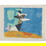Richard Crist; 20thC. Modernist Woodblock " Pool at Sully's Signed