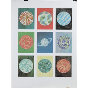 Vintage Visual Arts Color Poster "Planets" 30 in. x 22 in.