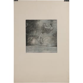 Unsigned Lithograph from Estate of Peter Passuntino [b. 1936 Illinois / France] ACROBATS