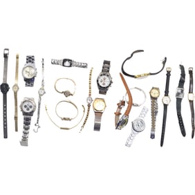 Estate Grouping 20 Assorted Men's and Woman's Wristwatches - Variety - See Pictures