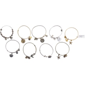 9 Assorted Alex and Ani Bracelets - Variety - See Pictures
