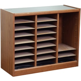 Mid-Century Modern Desk Top Organizer, 24 in. height x 29 in. length x 12 in. depth