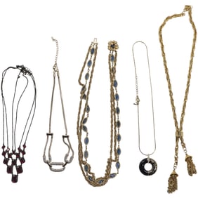 5 Assorted Costume Fashion Jewelry Necklaces - Variety - See Pictures