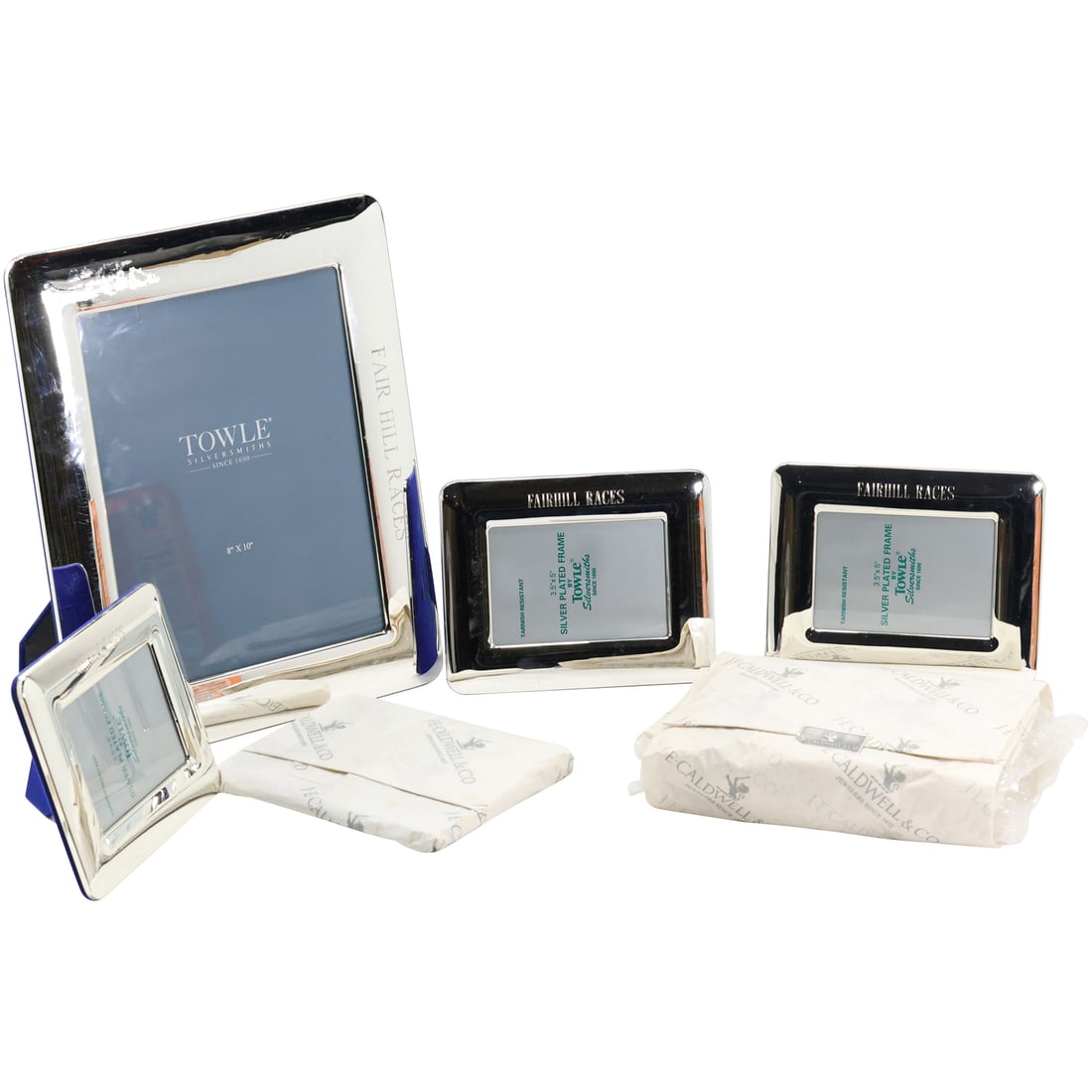 6 Assorted Silver Plate Pictures Frames, Towle, J E Caldwell, in Assorted Sizes, See Pictures (1 of 11)