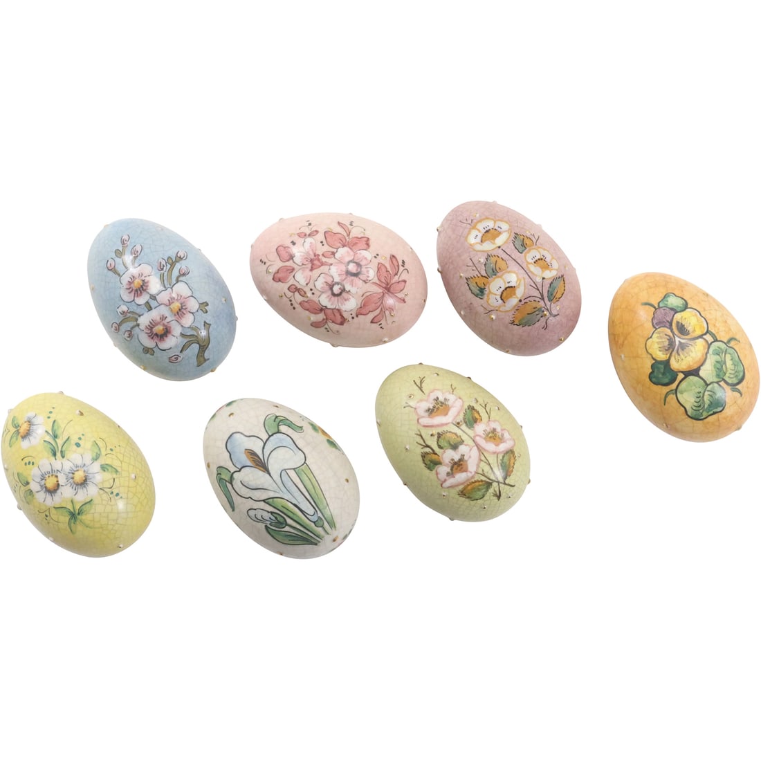 Veneto Flair, 7 Assorted Hand Painted Easter Eggs, Signed and Numbered Limited Edition (1 of 20)
